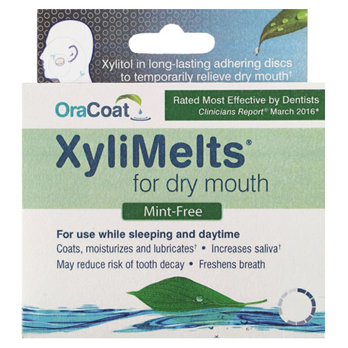 OraCoat XyliMelts for Dry Mouth - Mint-Free - 120 Discs
